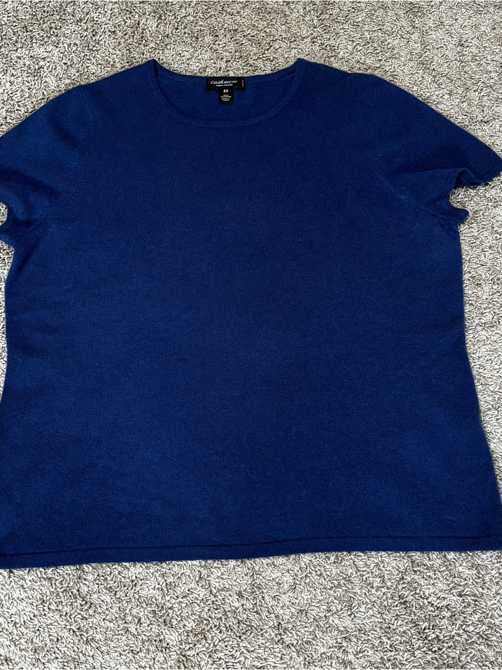 Lord&Taylor 100% cashmere sweater women’s 2XL short sleeve luxury soft chic